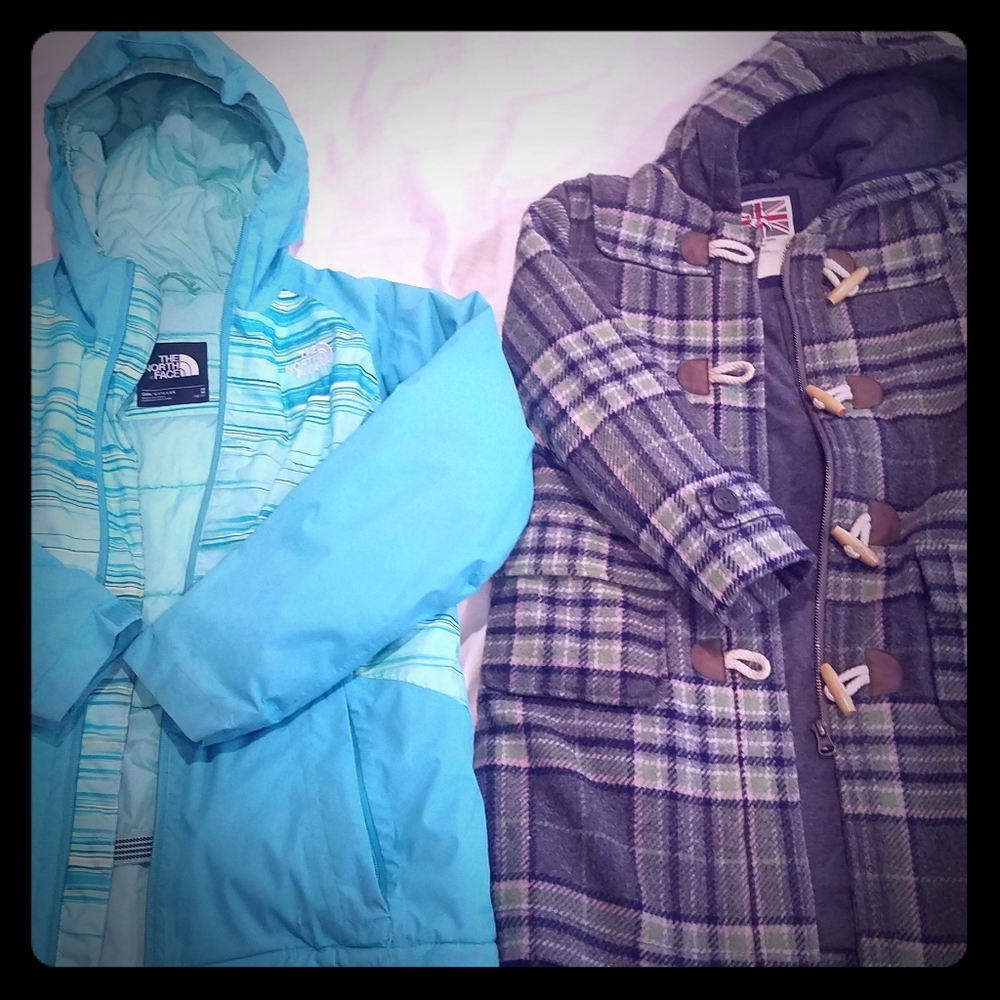 1 wool coat& 1 snow parka